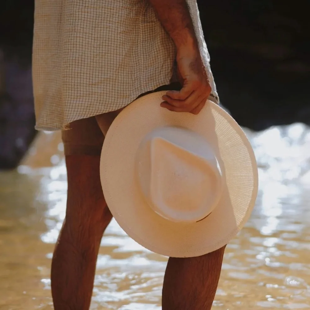Will + Bear | Calloway Bone White Straw Felt Fedora Hat Outdoor Adventure Unisex